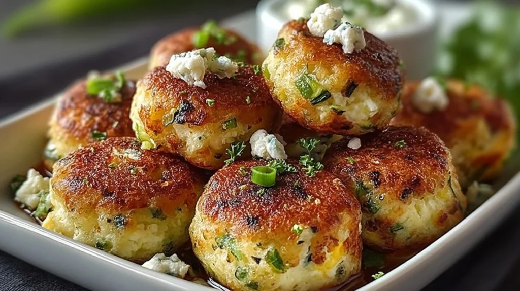 Knusprige Zucchini-Feta-Bällchen – Einfaches  schnelles und leckeres Rezept Rezept – Simple Rezepte