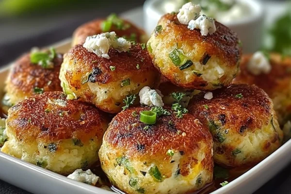 Knusprige Zucchini-Feta-Bällchen – Einfaches schnelles und leckeres Rezept